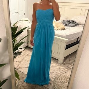 David’s bridal size 4 Malibu blue